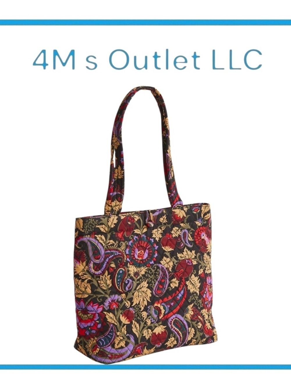 Quilted Paisley Tote Bag - Multicolor